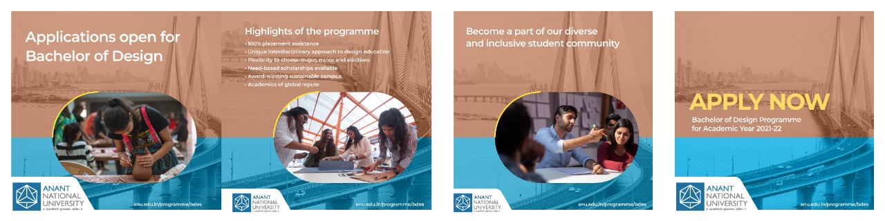 BDes recruitment campaign creative — Anant National University
